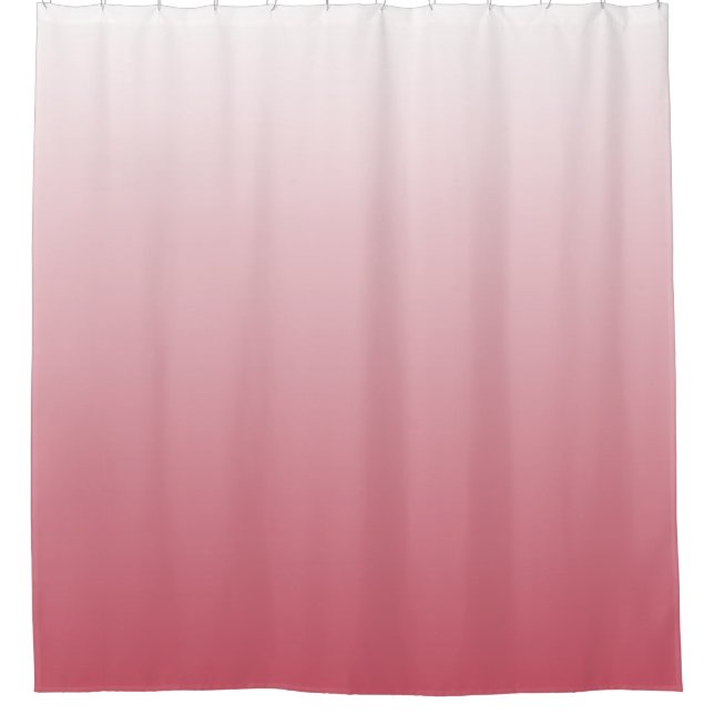 Cortina De Ducha Salmón rosa oscuro gradiente de dos tonos (Anverso)