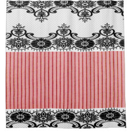 Cortina De Ducha "Salmones del vintage (c) Lace_Revised