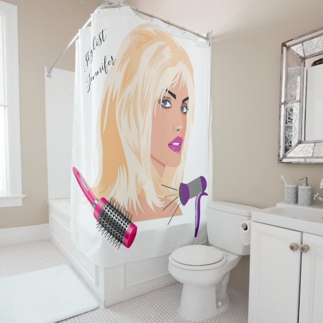 Cortina de ducha Salón de belleza Cabello (In situ)