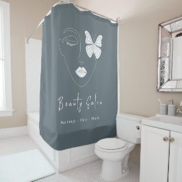 Cortina De Ducha Salón de belleza profesional minimalista Navy de m