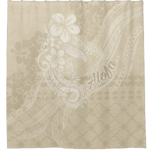 Cortina De Ducha Samoan Alofa - Decoración de baño polinesia
