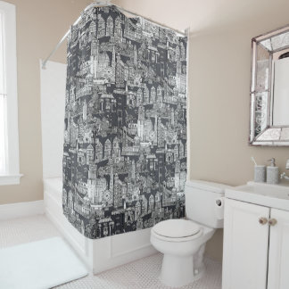 Cortina De Ducha San Francisco toile negro hierro gris