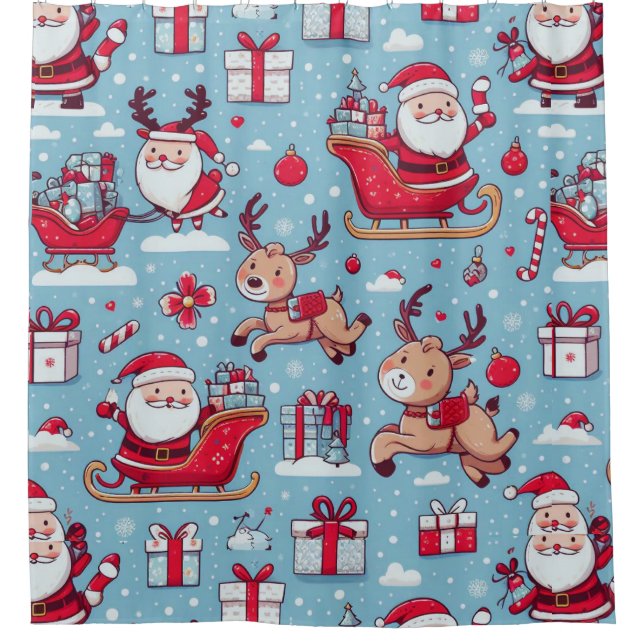 Cortina De Ducha Santa Bring Present (Anverso)