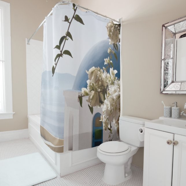 Cortina De Ducha Santorini Oia #3 (In situ)