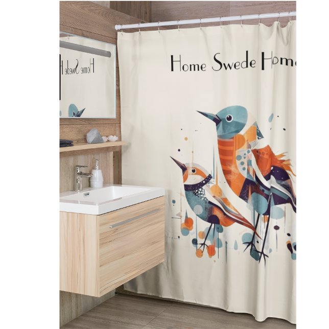 Cortina De Ducha Scandi Aviary Duet, personalizado (Subido por el creador)