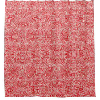Cortina De Ducha Scribbleprints Red