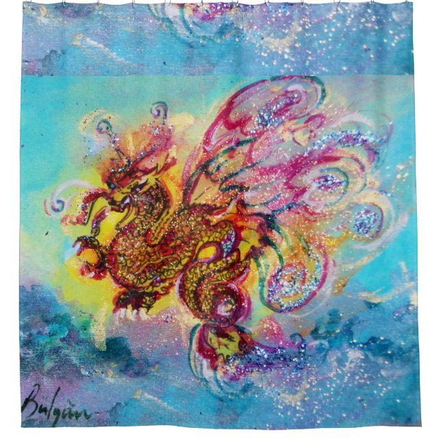 Cortina De Ducha SEA DRAGON Aqua Blue Fantasy (Anverso)