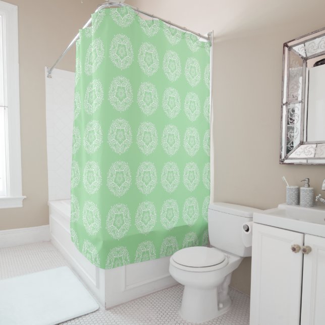 Cortina De Ducha Seafoam Mandala (In situ)