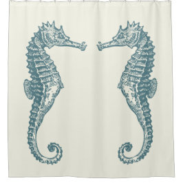 Cortina De Ducha Seahorse retro del vintage
