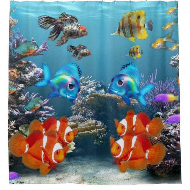 Cortina De Ducha Sealife submarina (Anverso)