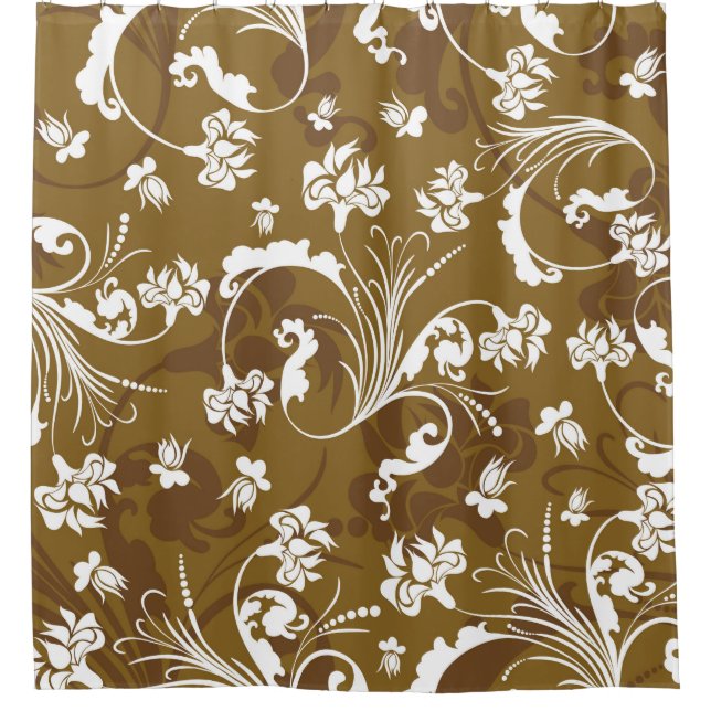 Cortina De Ducha Seamless floral pattern. abstract,art,background,b (Anverso)