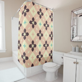 Cortina De Ducha Seamless geometric floral  pattern