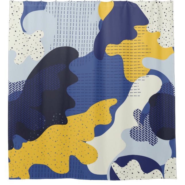 Cortina De Ducha Seamless geometric pattern with abstract camouflag (Anverso)