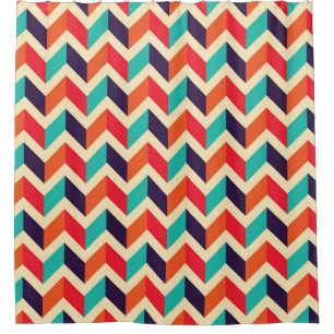 Cortina De Ducha Seamless geometric pattern with zigzags background