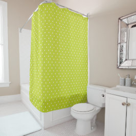 Cortina De Ducha Seamless pattern  bright lime polka dot pattern