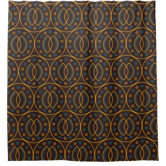 Cortina De Ducha Seamless pattern in Indonesian batik style on the  (Anverso)