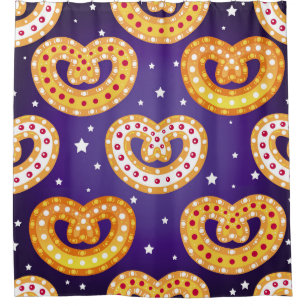 Cortina De Ducha Seamless pattern with Christmas sweets. Vintage il