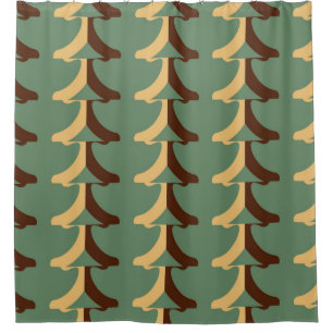 Cortina De Ducha Seamless retro pattern with vertical elements. abs