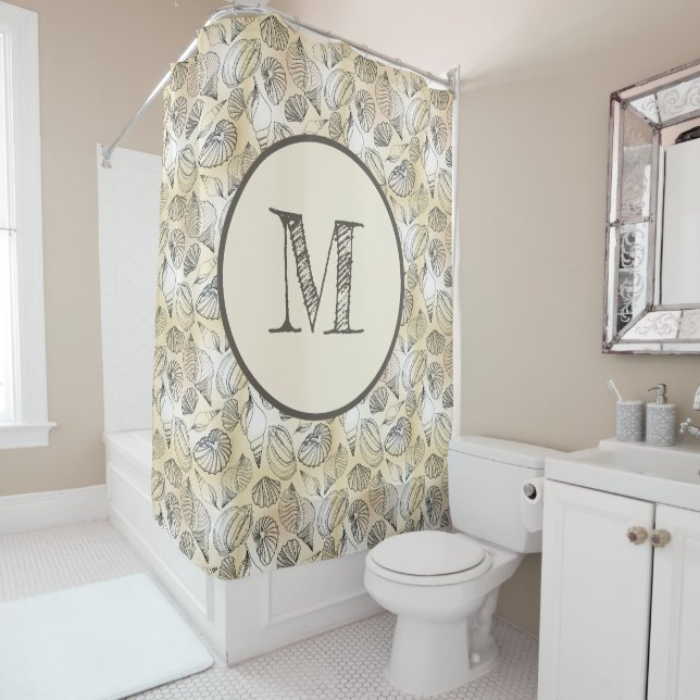 Cortina De Ducha Seashells Beach House Nautical (In situ)