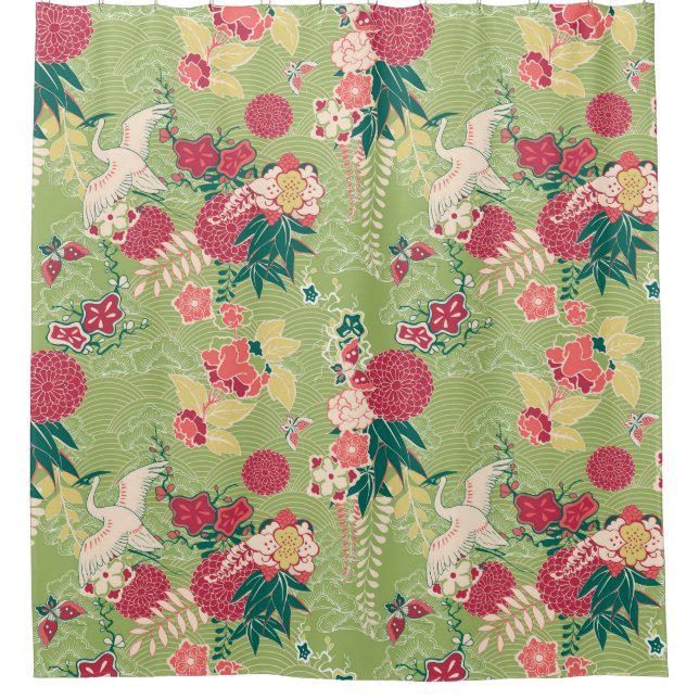 Cortina De Ducha Seda asiática (Anverso)