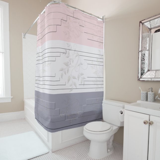 Cortina De Ducha Selago Classic Rosa Manatee  (In situ)