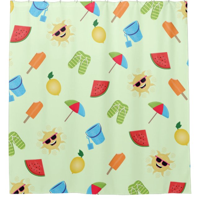 Cortina De Ducha Sencillamente verano (Anverso)