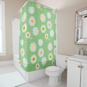 Cortina De Ducha Sencillo Daisy Flowe Patrón floral moda Girly