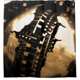 Cortina De Ducha Sepia Steampunk