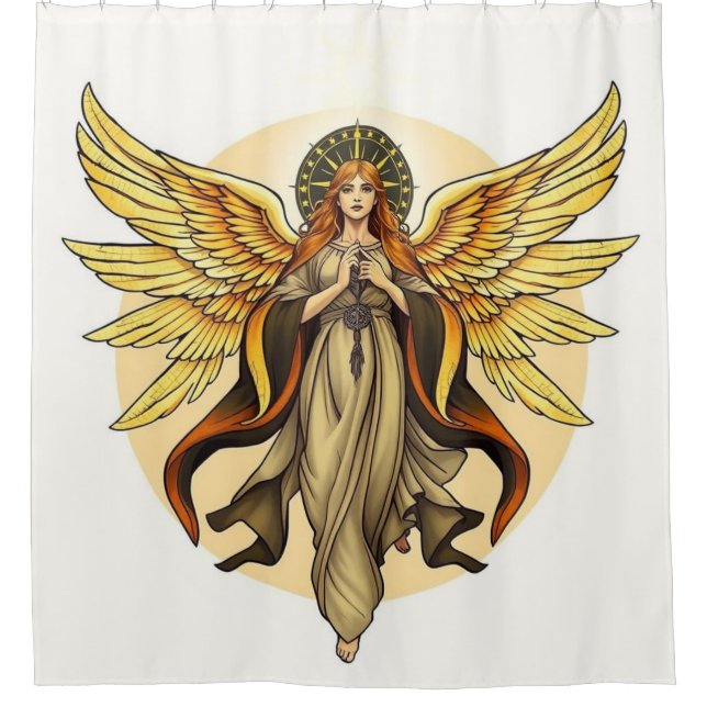 Cortina De Ducha „Seraphim – Flammen des Lichts, Wächter der Seele“ (Anverso)