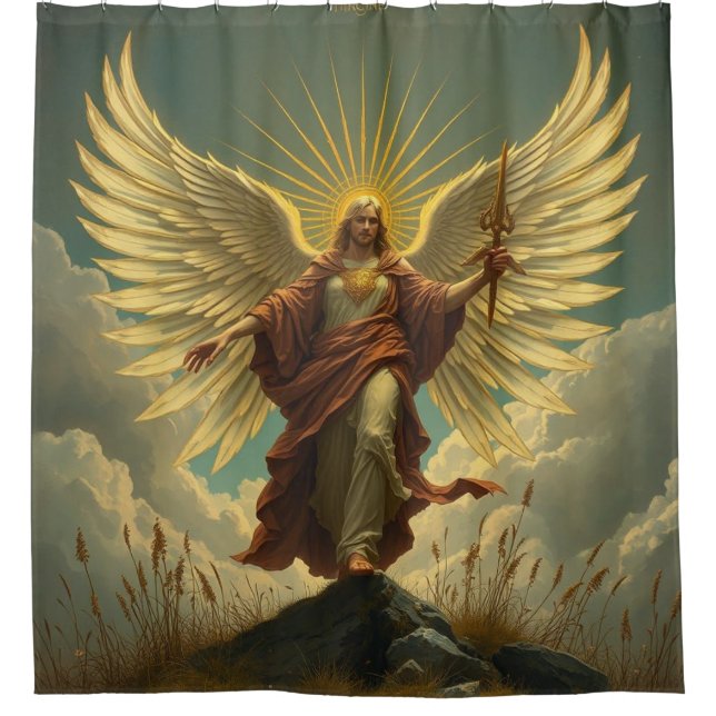 Cortina De Ducha „Seraphim – Flammen des Lichts, Wächter der Seele“ (Anverso)