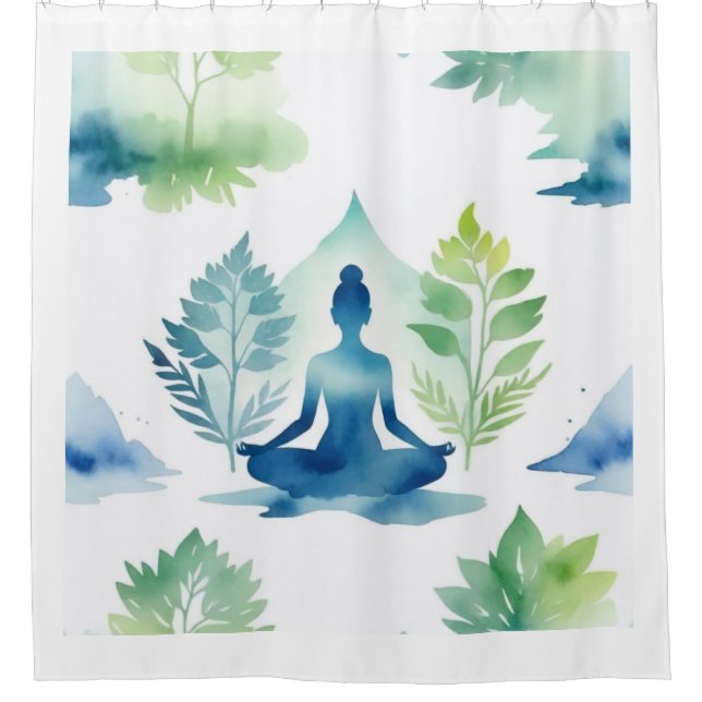 Cortina De Ducha Serenidad sobre Lotus (Anverso)