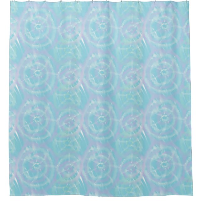 Cortina De Ducha Sereno Tie-Dye Azul (Anverso)