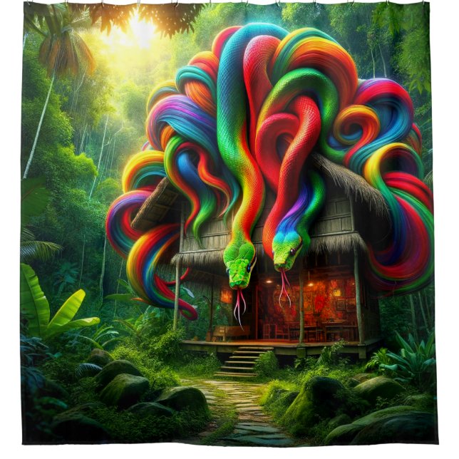 Cortina De Ducha Serpientes (Anverso)