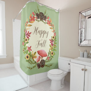 Cortina De Ducha Seta y girasoles con texto personalizable