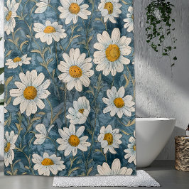 Cortina De Ducha Shasta Daisy Art Nouveau