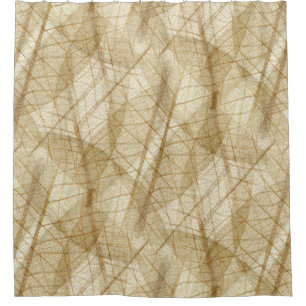 Cortina De Ducha Sheer Lace Leaves