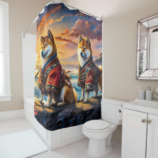 Cortina De Ducha Shiba Inu Por The Shore 02 Design Por Rich AMeN Gi