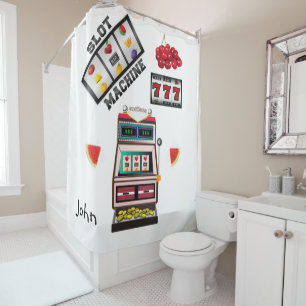 Cortina De Ducha Shower Curtain Casino 777