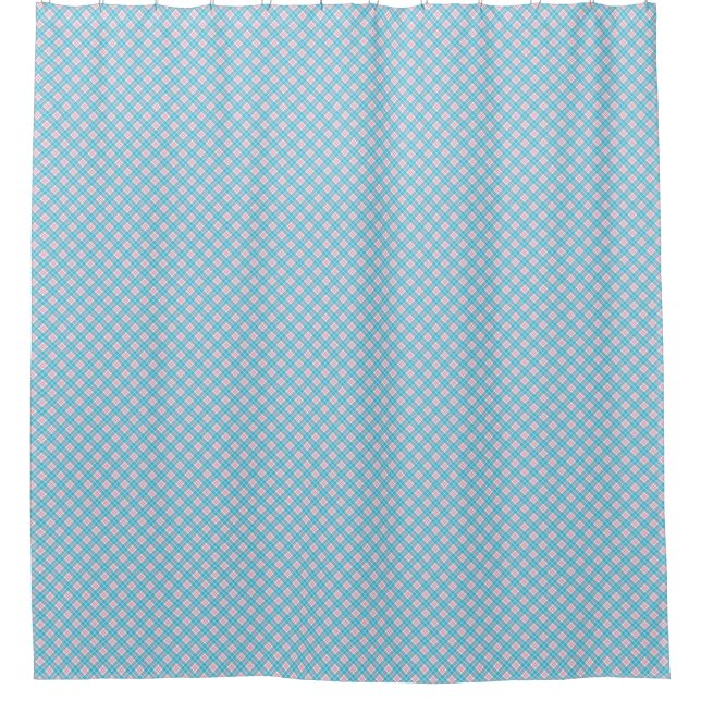 Cortina De Ducha Shower curtain with a light blue and white  (Anverso)