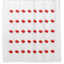Cortina De Ducha Shower Curtain with hearts.