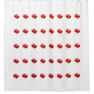 Cortina De Ducha Shower Curtain with hearts.
