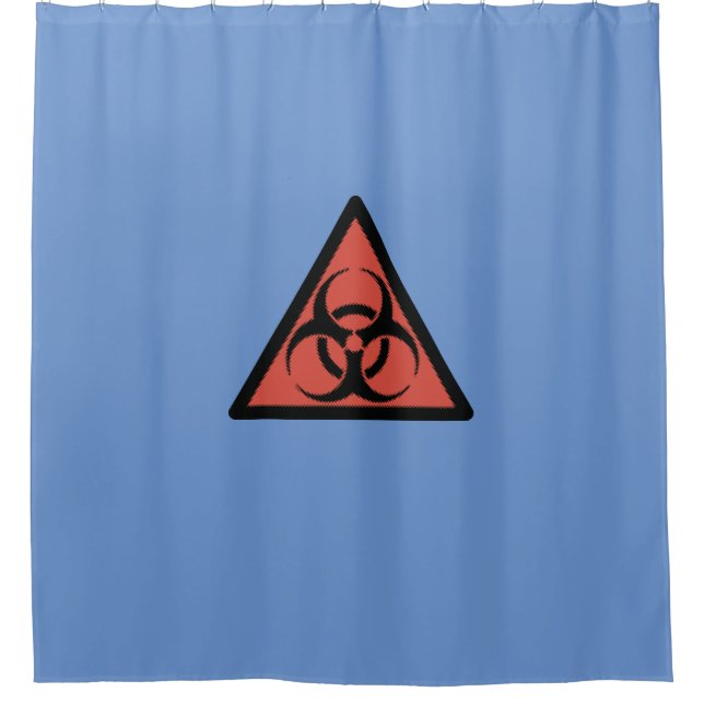 Cortina De Ducha Signo de riesgo biológico rojo (Anverso)