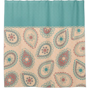 Cortina de ducha silenciada de Paisley