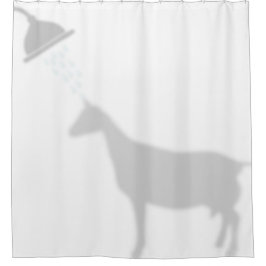 Cortina De Ducha Silución de silueta de cabra alpina