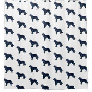 Cortina De Ducha Silueta de color de agua negro de Terranova