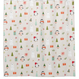 Cortina De Ducha Símbolos de Navidades modernos