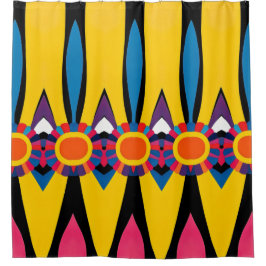 Cortina De Ducha Simetría abstracta animada y alegre