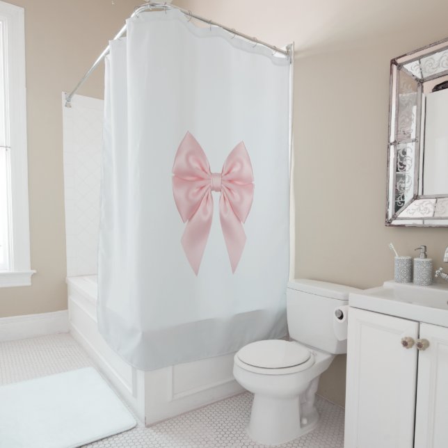 CORTINA DE DUCHA SIMPLE MINIMAL MODERN MONOGRAM ELEGANT STYLE CHIC  (In situ)