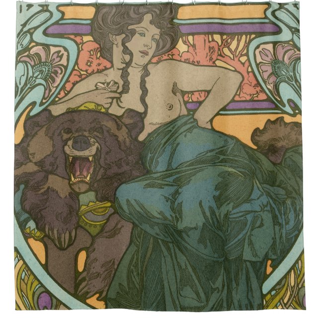 Cortina De Ducha Sin título de Alphonse Mucha (1902) (Anverso)