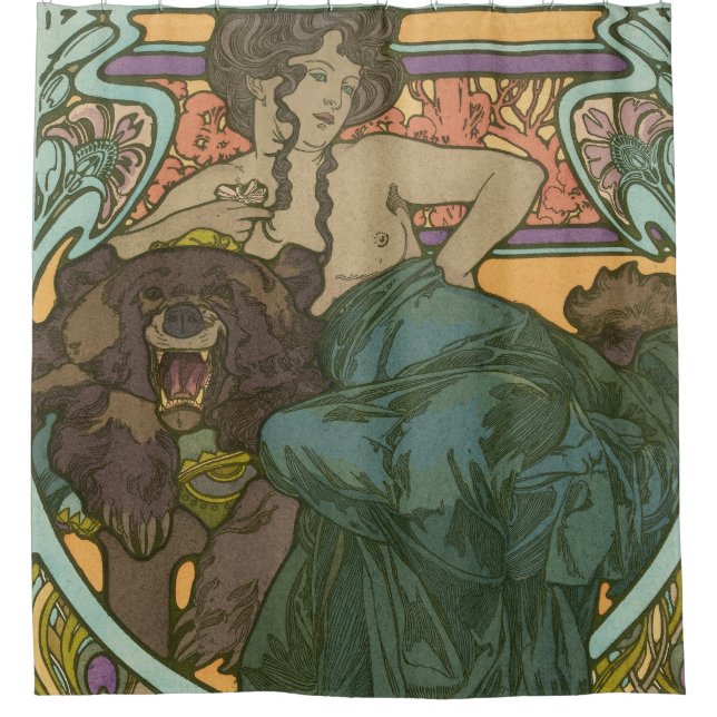 Cortina De Ducha Sin título de Alphonse Mucha (1902) (Anverso)